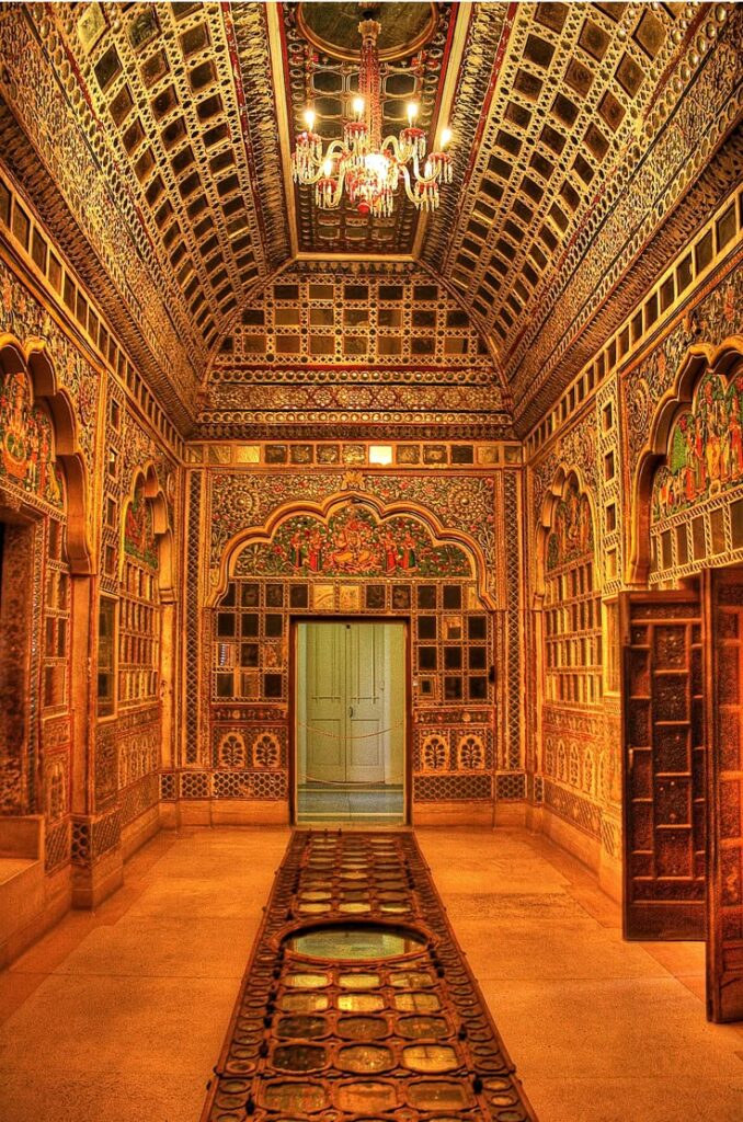 This room is called the Sheesh Mahal (Room of…